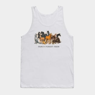 Fancy Forest Farm • Family Portrait • Black Text Shirt Tank Top